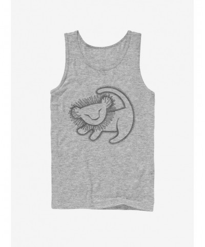 Discount Sale Disney The Lion King Cave Painting Tank $6.97 Tanks