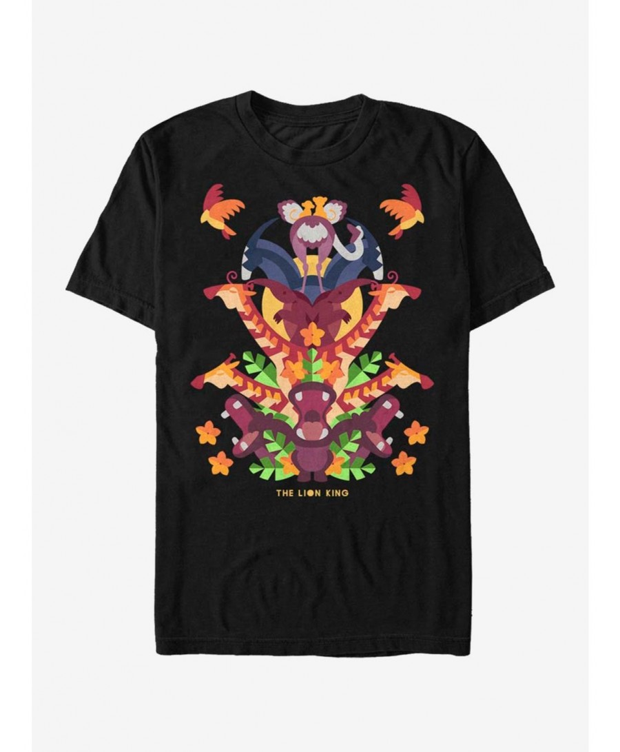 Discount Disney The Lion King Animal Tower T-Shirt $6.12 T-Shirts