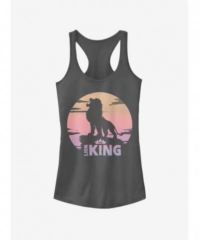 Fashion Disney The Lion King 2019 Sunset Logo Girls Tank $9.36 Tanks