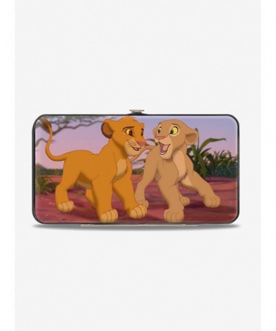 Clearance Disney The Lion King Young Simba Nala Grown Up Snuggle Hinge Wallet $8.24 Wallets