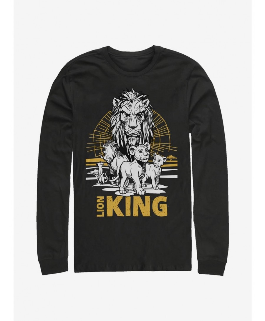 Limited-time Offer Disney The Lion King 2019 Lion King Group Long-Sleeve T-Shirt $12.90 T-Shirts