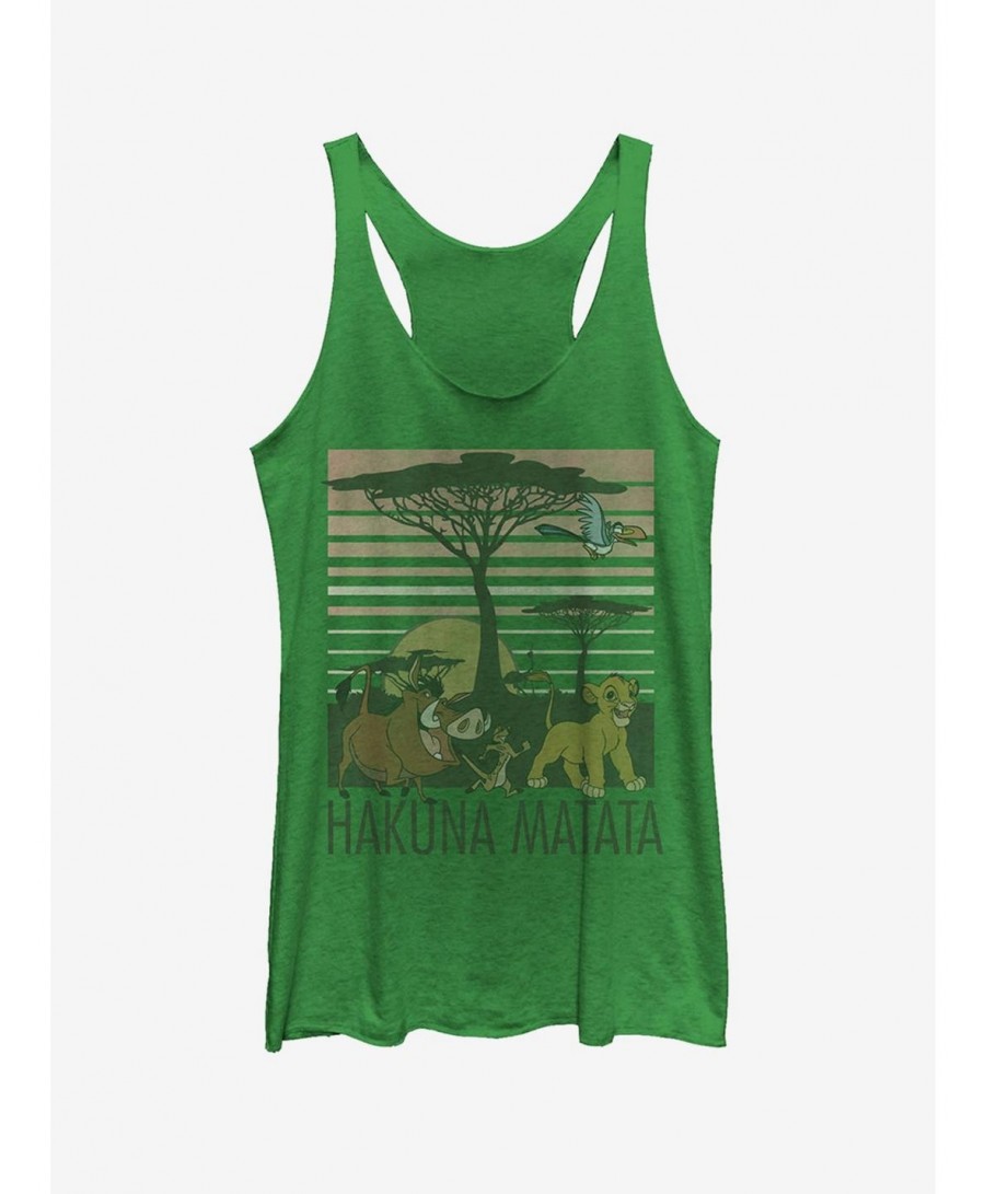 Exclusive Disney Lion King Hakuna Matata Tree Scene Girls Tank Top $6.42 Tops