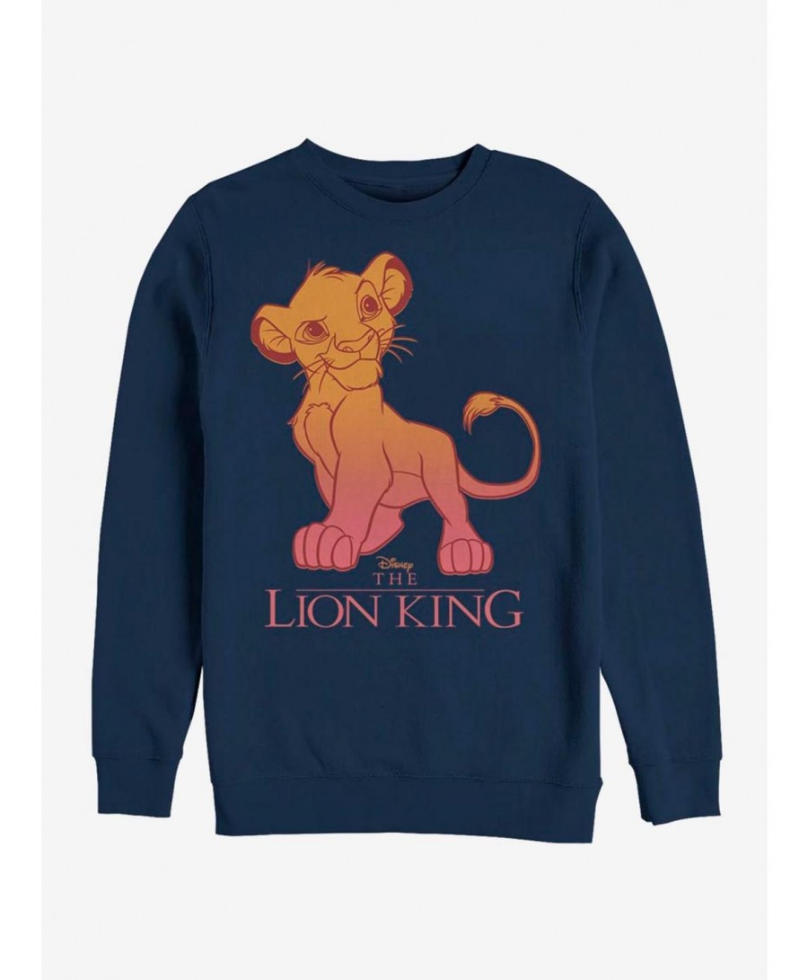 Discount Sale Disney The Lion King Simba Fade Sweatshirt $14.76 Sweatshirts