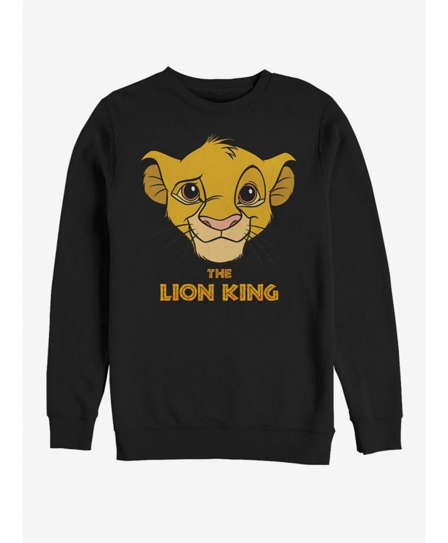 Bestselling Disney The Lion King Facepaint Crew Sweatshirt $11.51 Sweatshirts