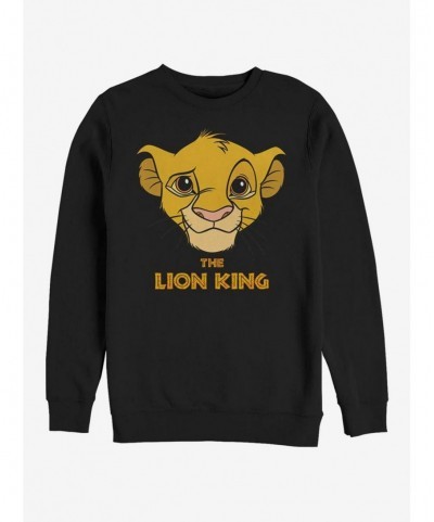 Bestselling Disney The Lion King Facepaint Crew Sweatshirt $11.51 Sweatshirts