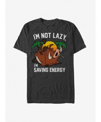 Special Disney The Lion King Pumbaa I'm Not Lazy I'm Saving Energy T-Shirt $7.65 T-Shirts