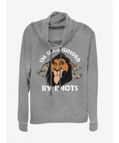 Discount Sale Disney The Lion King Surly Scar Cowl Neck Long-Sleeve Girls Top $17.60 Tops