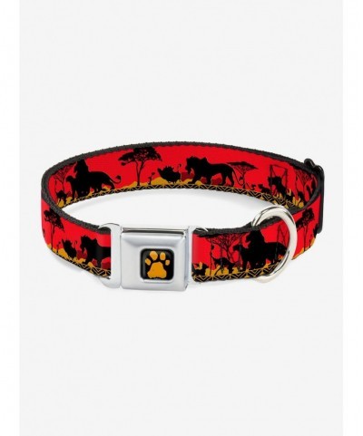 Value Item Disney The Lion King Mufasa Simba Just Cant Wait To Be King Seatbelt Buckle Dog Collar $9.71 Pet Collars