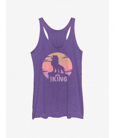 Pre-sale Discount Disney The Lion King 2019 Sunset Logo Girls Tank $8.91 Tanks