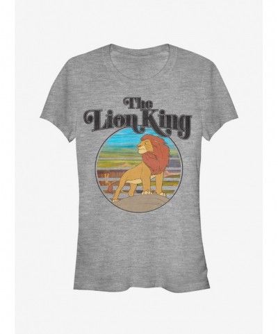 Limited Time Special Disney Lion King Retro Logo Scene Girls T-Shirt $6.77 T-Shirts