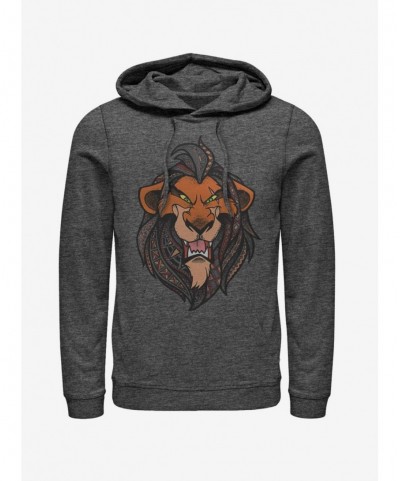 Discount Sale Disney The Lion King Patterned Scar Hoodie $15.09 Hoodies