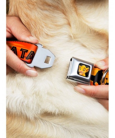 Sale Item Disney The Lion King Hakuna Matata Sunset Seatbelt Buckle Dog Collar $10.21 Pet Collars