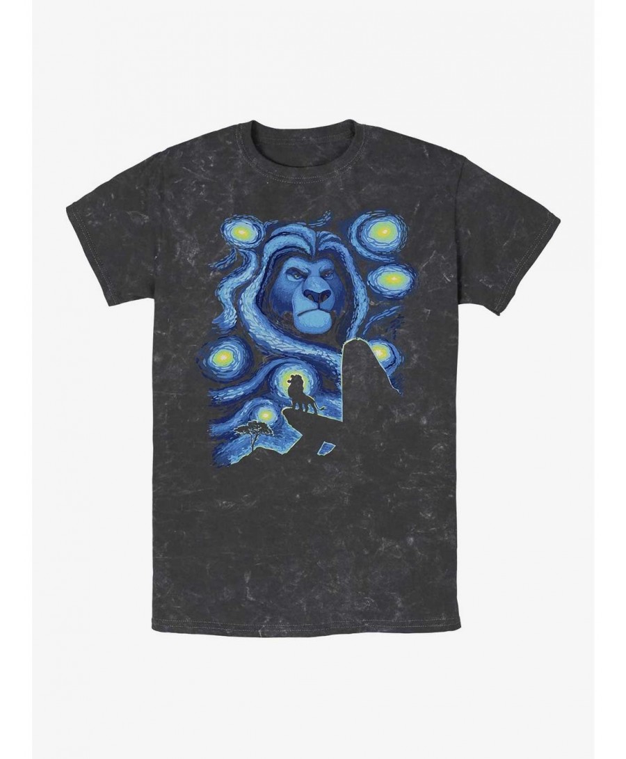 Value for Money Disney The Lion King Starry Pridelands Mineral Wash T-Shirt $9.53 T-Shirts