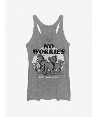 High Quality Disney The Lion King 2019 No Worries Back Girls Tank $9.74 Tanks