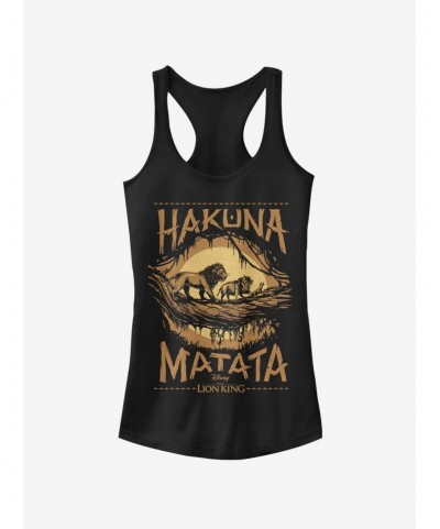 Exclusive Price Disney The Lion King 2019 Savanna Poster Girls Tank $7.77 Tanks