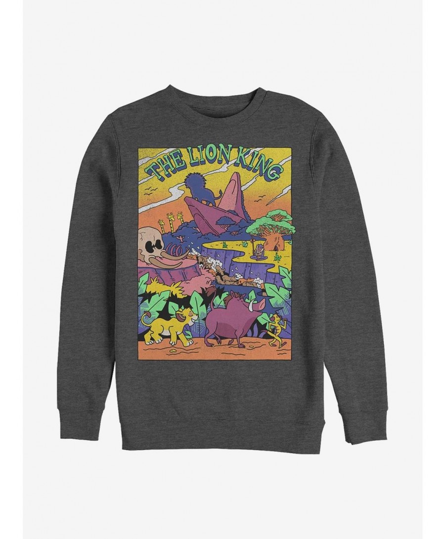 Seasonal Sale Disney The Lion King Lion Legend Crew Sweatshirt $14.46 Sweatshirts