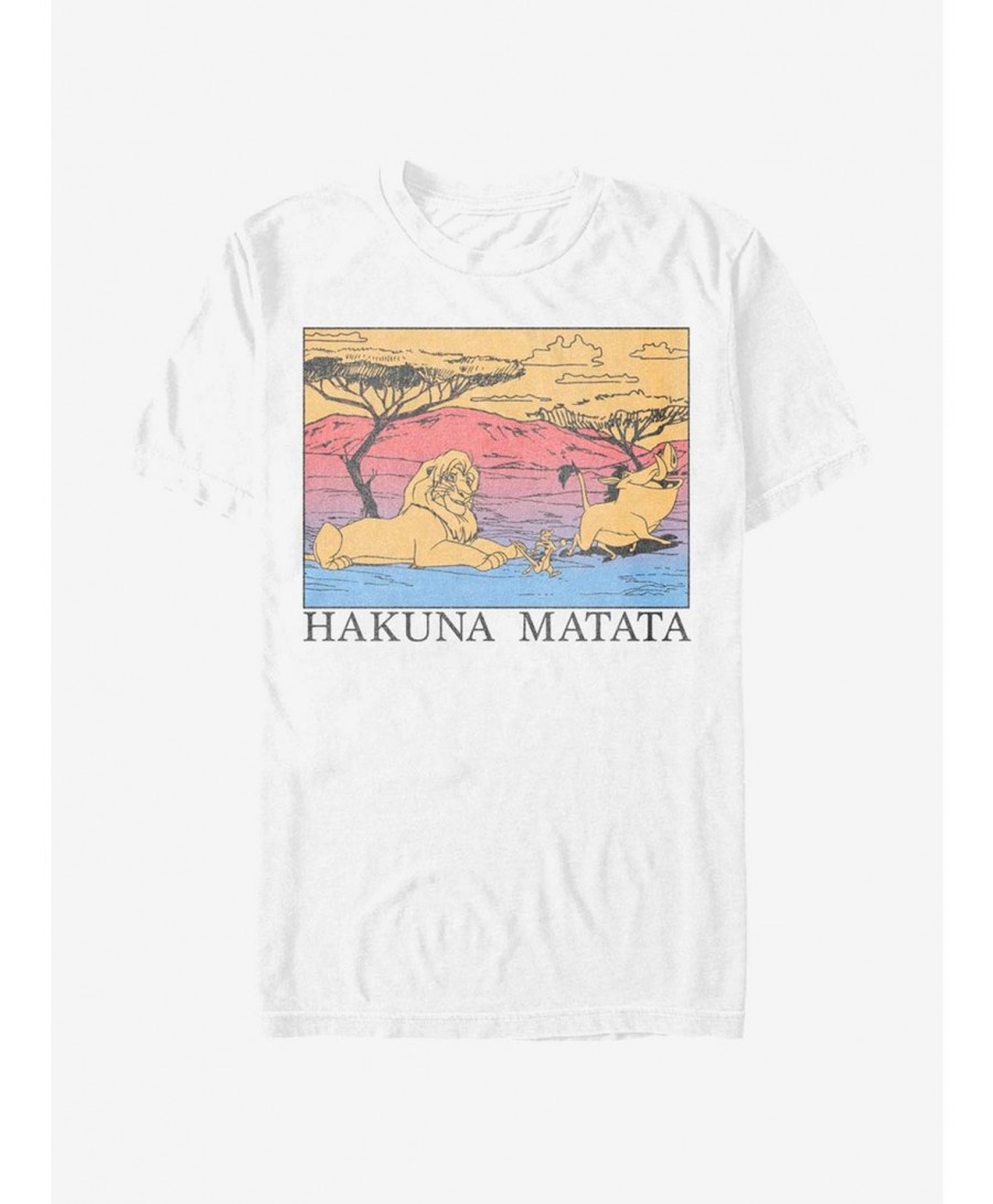 Big Sale Disney The Lion King Hakuna Lines T-Shirt $6.88 T-Shirts