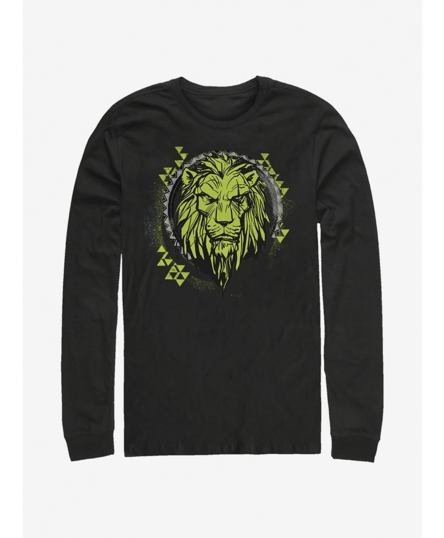 Flash Deal Disney The Lion King 2019 Tribal Scar Long-Sleeve T-Shirt $7.90 T-Shirts