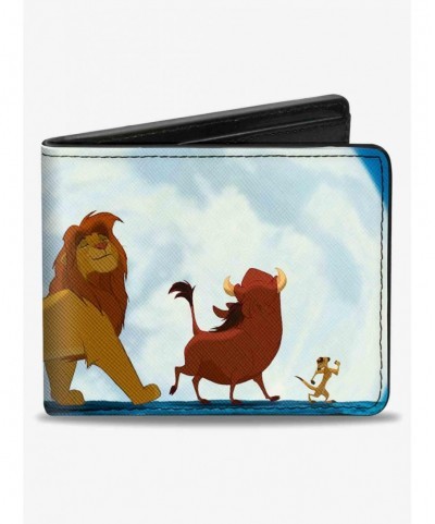 Discount Sale Disney The Lion King Hakuna Matata Simba Pumbaa Timon Moonlight Scene Bifold Wallet $9.41 Wallets