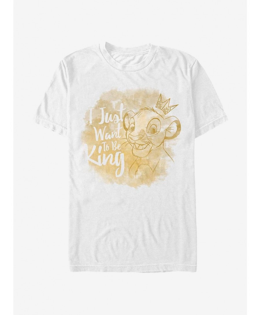 Big Sale Disney The Lion King Wanna Be King T-Shirt $7.46 T-Shirts