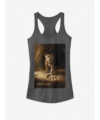 Wholesale Disney The Lion King 2019 Simba Poster Girls Charcoal Grey Tank Top $8.76 Tops