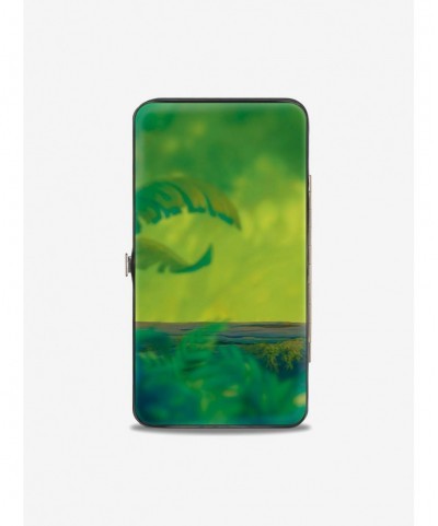 Fashion Disney The Lion King Timon Hula Dance Face Green Leaves Hinged Wallet $9.41 Wallets