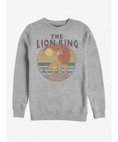 Hot Selling Disney The Lion King Retro King Crew Sweatshirt $13.87 Sweatshirts