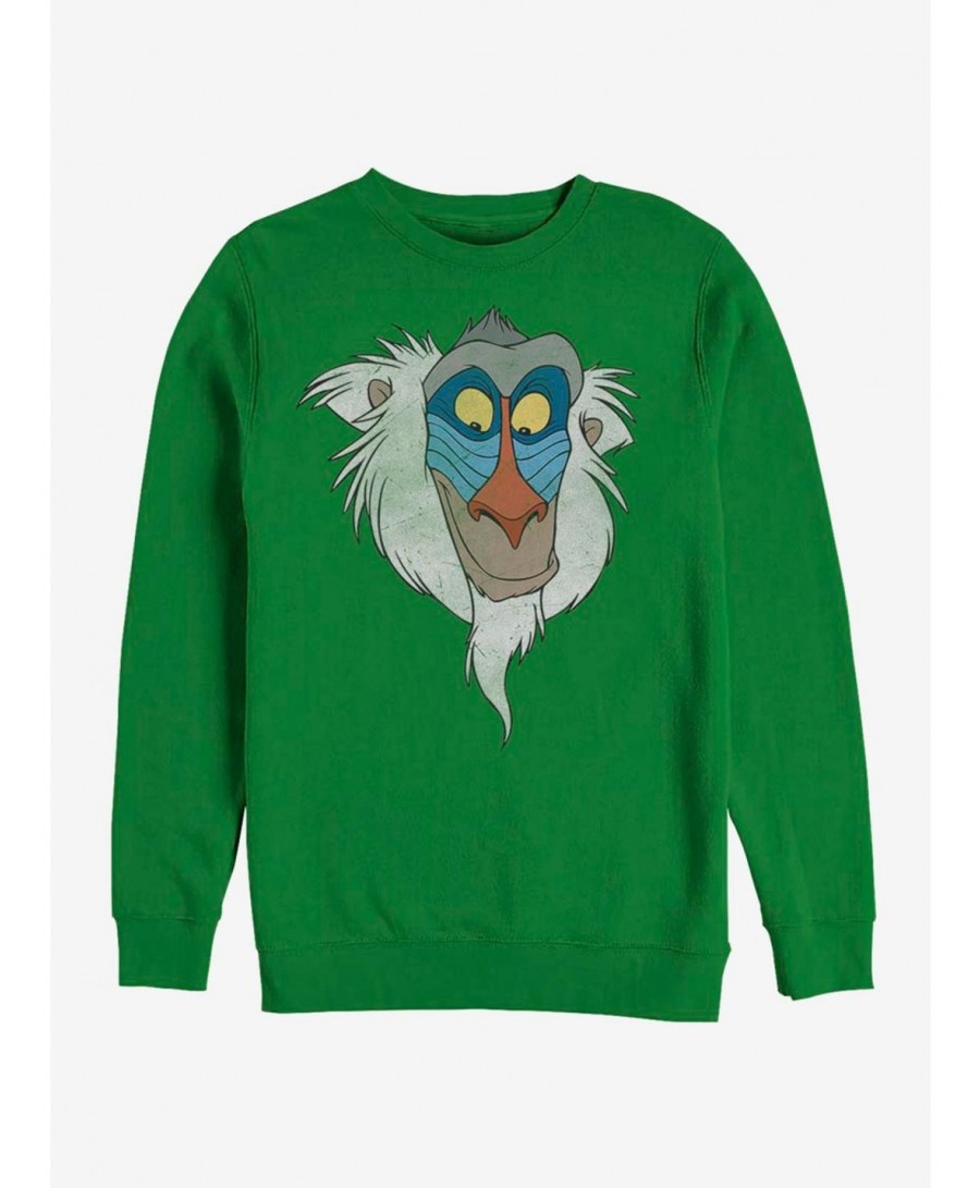 Hot Sale Disney The Lion King Rafiki Face Sweatshirt $14.76 Sweatshirts