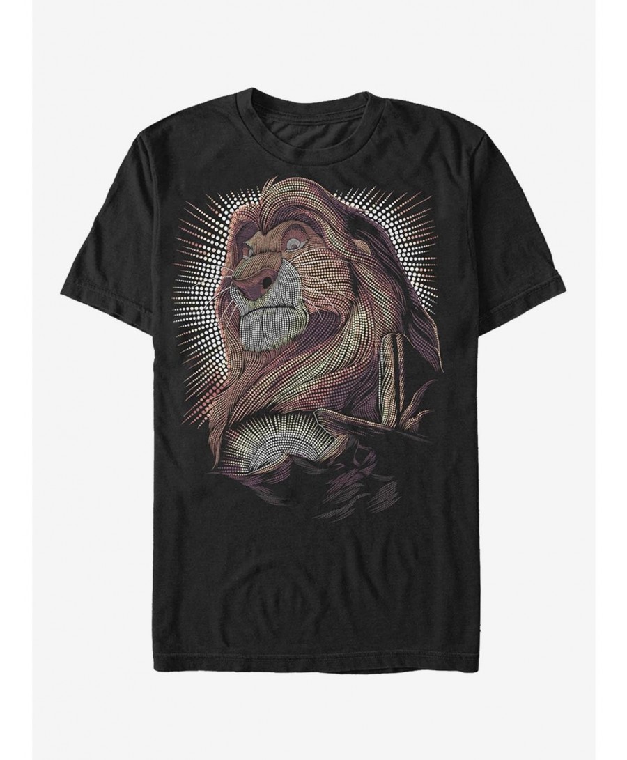 Value for Money Disney Lion King Mufasa Dot Portrait T-Shirt $5.74 T-Shirts