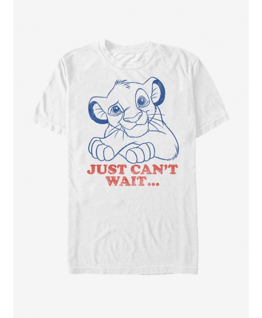 Pre-sale Discount Lion King Simba Just Can't Wait T-Shirt $7.65 T-Shirts