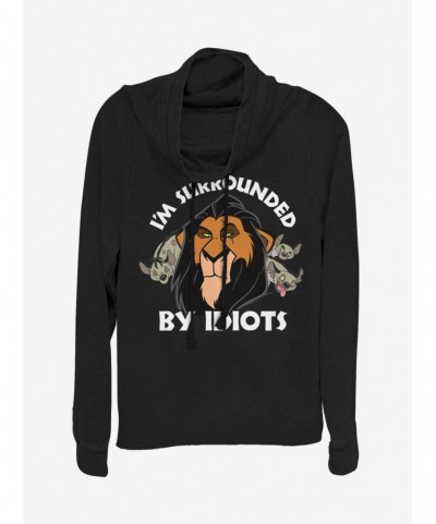 Discount Sale Disney The Lion King Surly Scar Cowlneck Long-Sleeve Girls Top $12.93 Tops