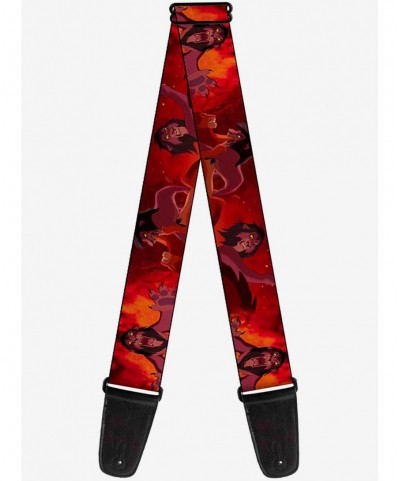 Value for Money Disney The Lion King Simba Scar Battle Scene Fiery Red Guitar Strap $7.97 Guitar Straps