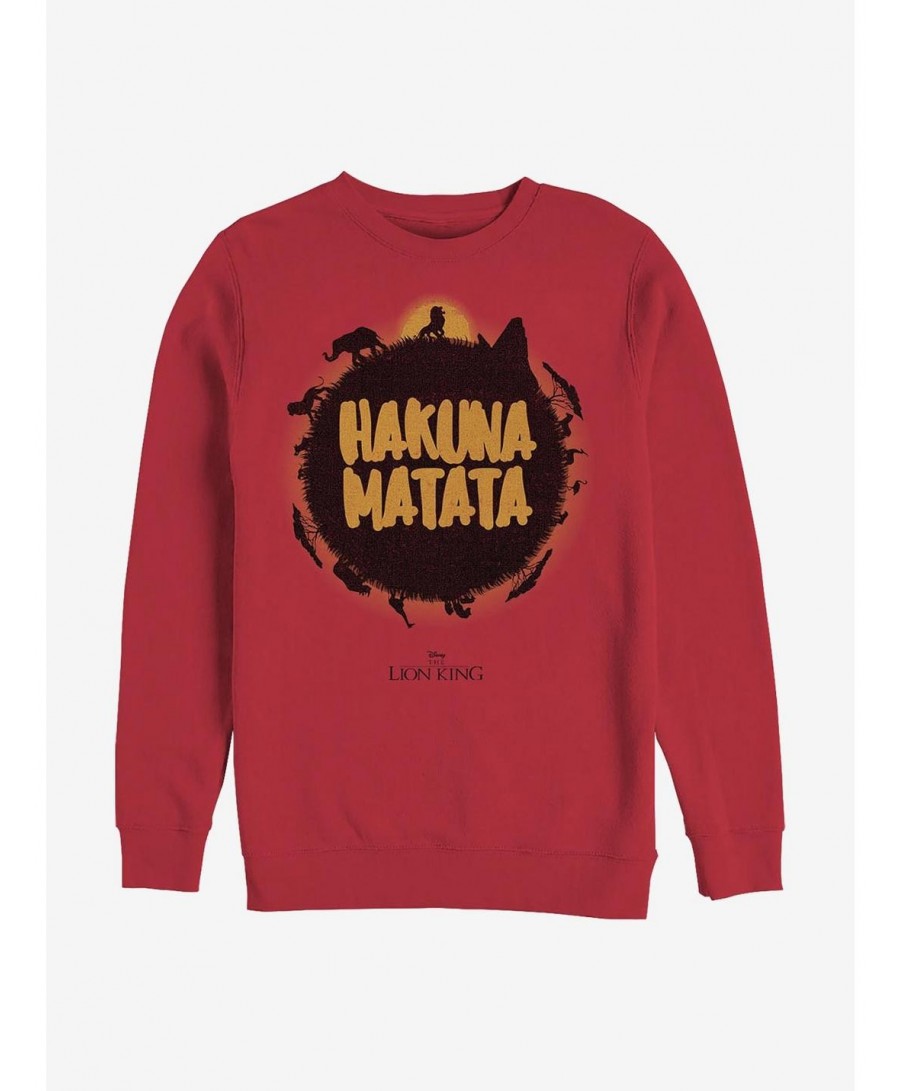 Limited-time Offer Disney The Lion King Live Action Hakuna Matata Sun Crew Sweatshirt $14.76 Sweatshirts