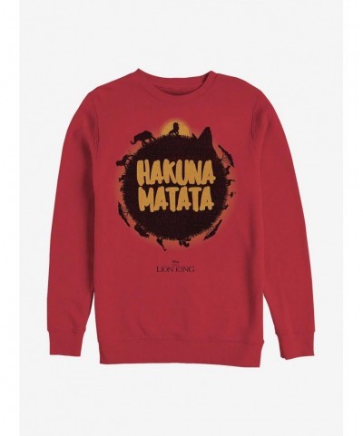 Limited-time Offer Disney The Lion King Live Action Hakuna Matata Sun Crew Sweatshirt $14.76 Sweatshirts