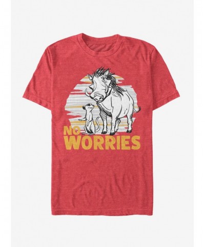 Flash Sale Disney The Lion King 2019 No Worries Club T-Shirt $7.46 T-Shirts