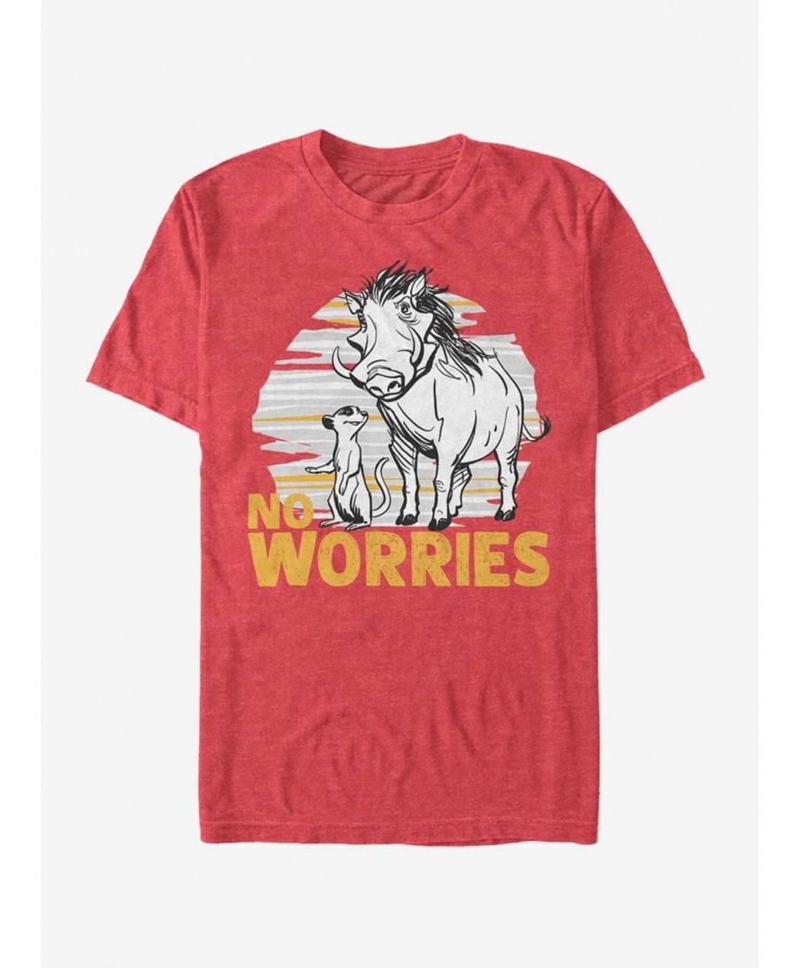 Flash Sale Disney The Lion King 2019 No Worries Club T-Shirt $7.46 T-Shirts