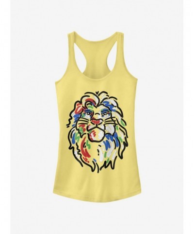 Flash Sale Disney The Lion King Simba Paint Girls Tank $6.18 Tanks