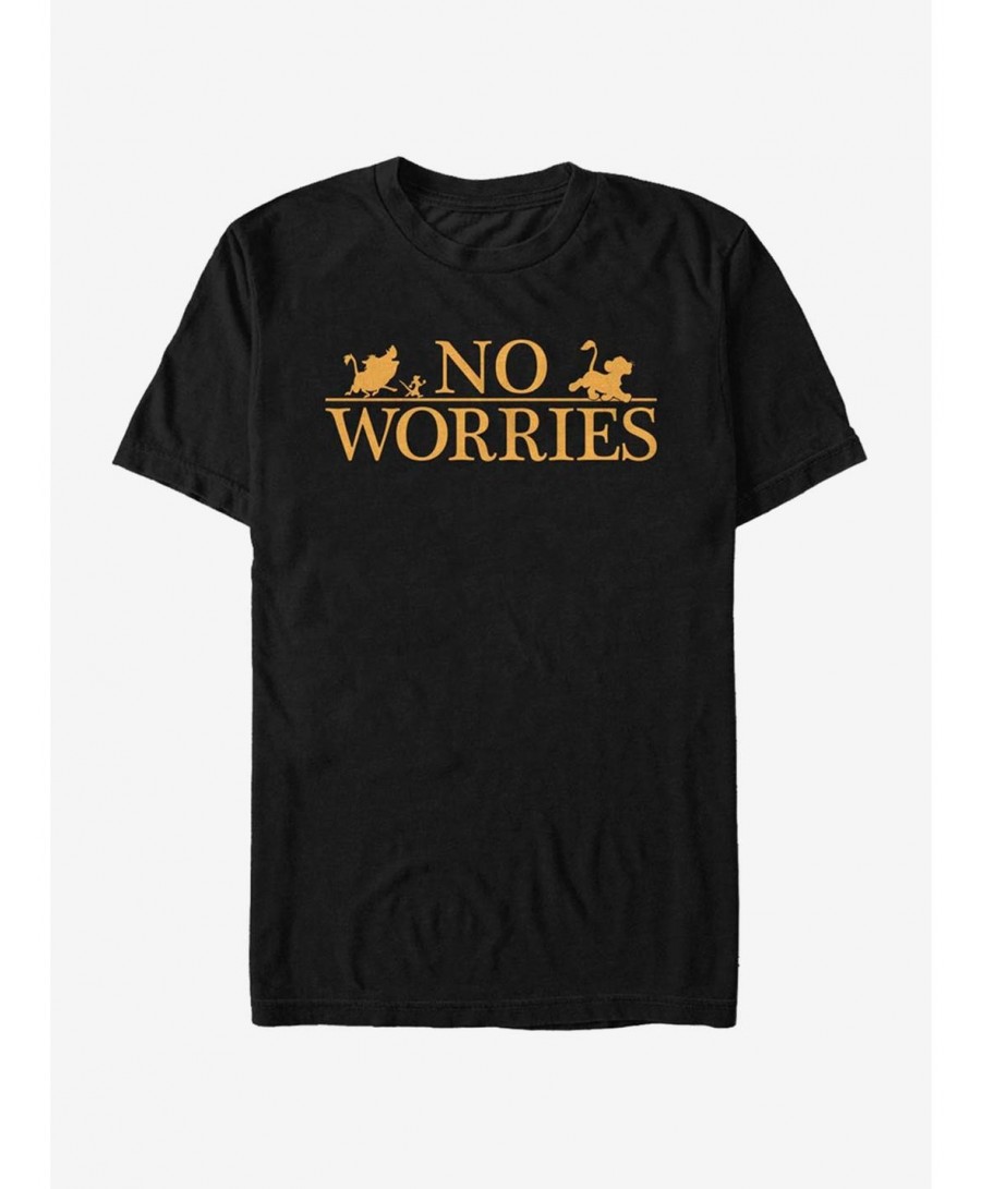 Unique Disney The Lion King No Worries Logo T-Shirt $8.80 T-Shirts