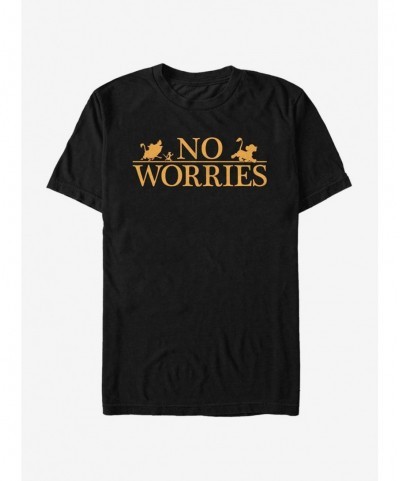 Unique Disney The Lion King No Worries Logo T-Shirt $8.80 T-Shirts