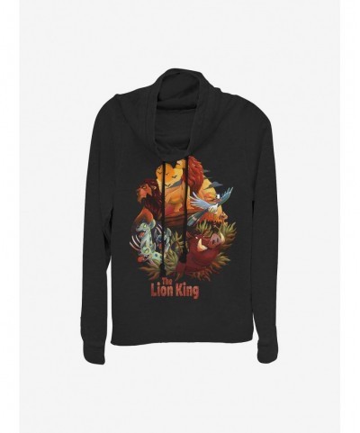 Hot Sale Disney The Lion King Lion Time Cowlneck Long-Sleeve Girls Top $17.24 Tops