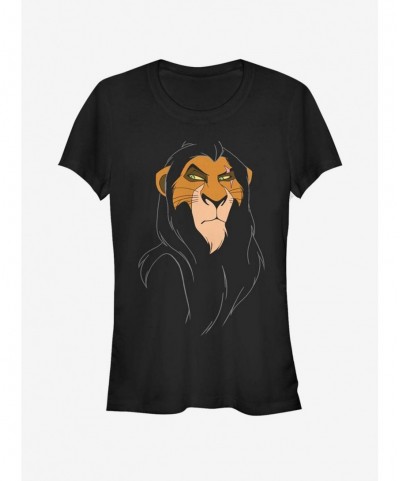 Pre-sale Disney The Lion King Big Face Scar Girls T-Shirt $8.37 T-Shirts