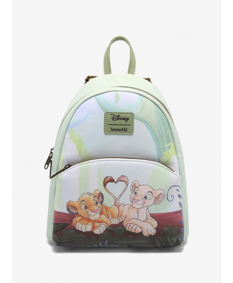 Pre-sale Discount Loungefly Disney The Lion King Nala & Simba Heart Mini Backpack $23.45 Backpacks