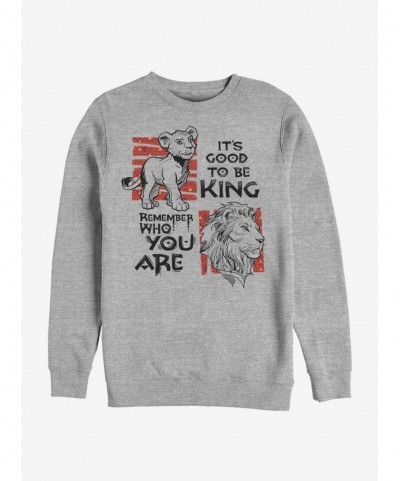 Fashion Disney The Lion King 2019 Simba Text Sweatshirt $12.40 Sweatshirts