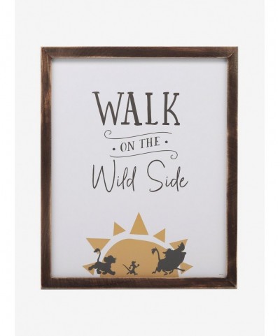 Huge Discount Disney The Lion King Walk On The Wild Side Framed Wood Wall Decor $8.96 Others