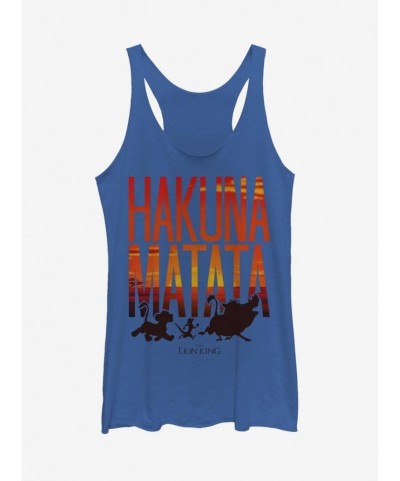 Exclusive Lion King Hakuna Matata Sunset Girls Tanks $9.74 Tanks