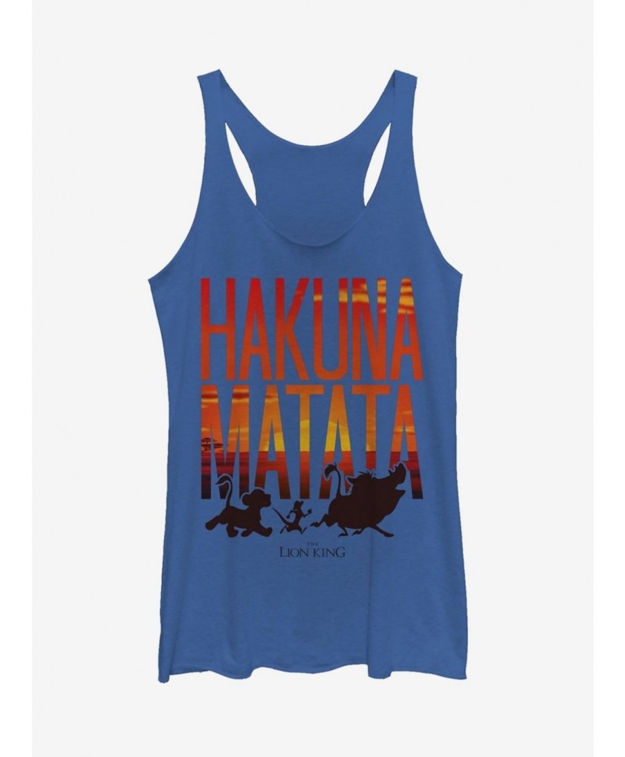 Exclusive Lion King Hakuna Matata Sunset Girls Tanks $9.74 Tanks