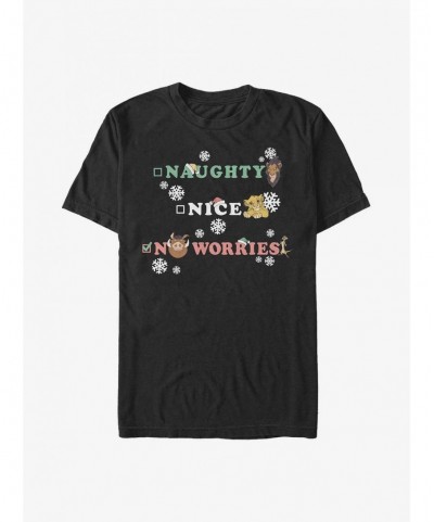 Limited-time Offer Disney The Lion King Naughty Nice Worried T-Shirt $7.65 T-Shirts