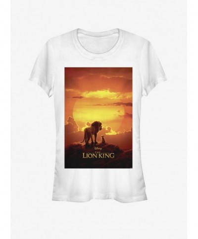 Special Disney The Lion King 2019 Pride Rock Poster Girls White T-Shirt $6.18 T-Shirts