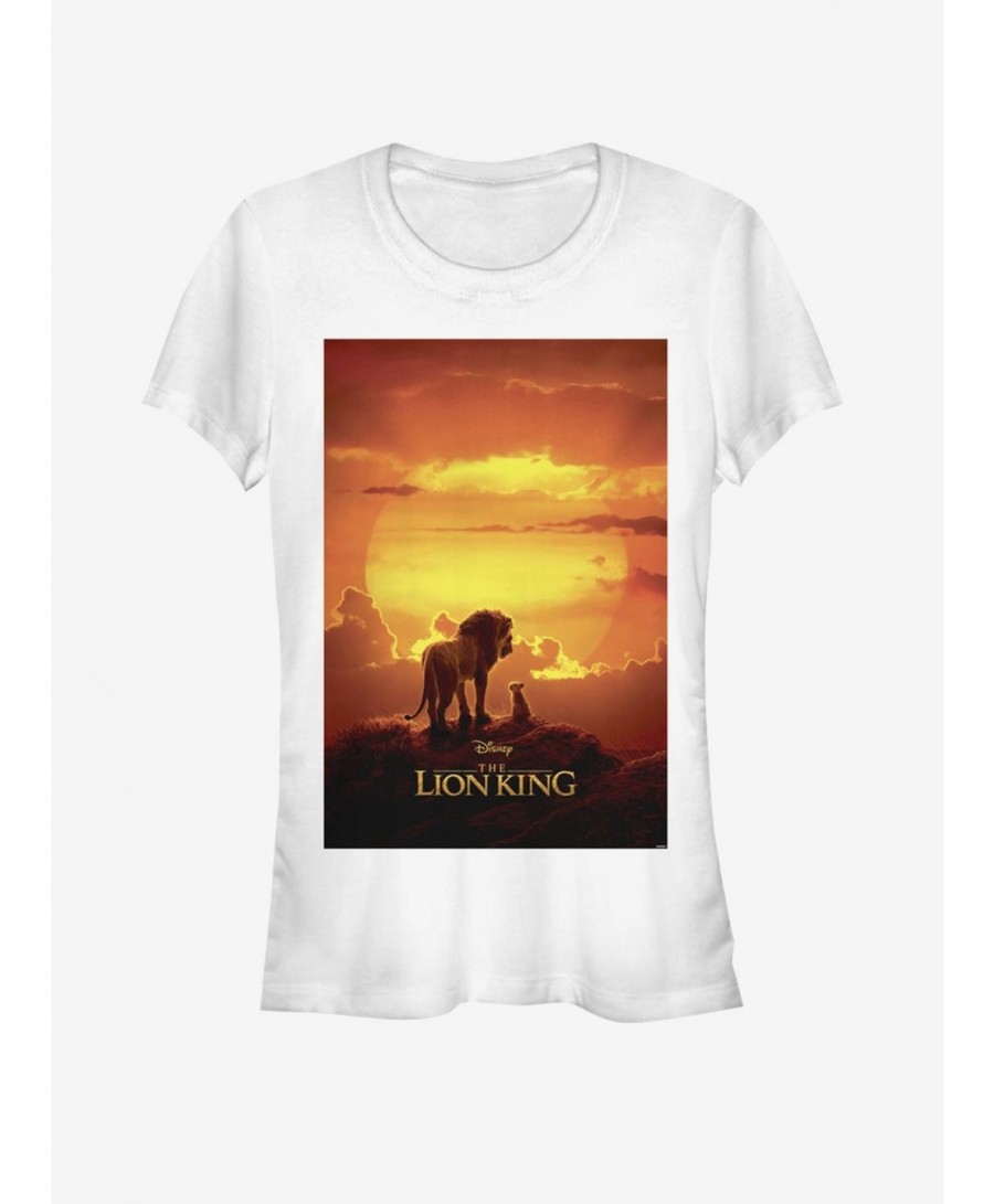 Special Disney The Lion King 2019 Pride Rock Poster Girls White T-Shirt $6.18 T-Shirts