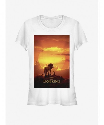 Special Disney The Lion King 2019 Pride Rock Poster Girls White T-Shirt $6.18 T-Shirts